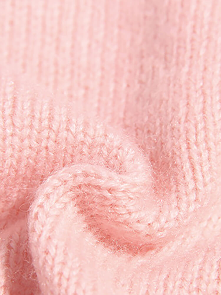 Kids Strawberry Cake Pink Cashmere Crew Neck Sweater